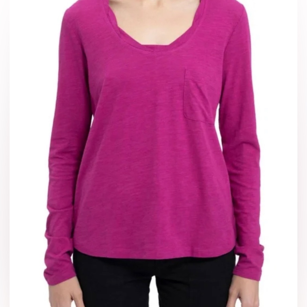 Social Standard by Sanctuary "Dylan Scoop Tee" Magenta Rose (NWT)Size:L